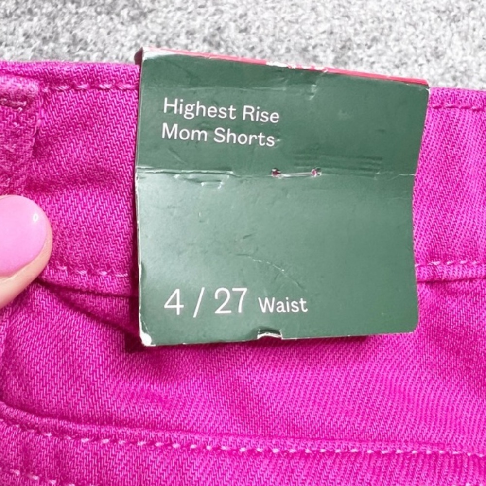 NWT Wild Fable Womens Pink High Waisted Cuffed Denim Summer Casual Shorts Size 4 - Picture 15 of 16